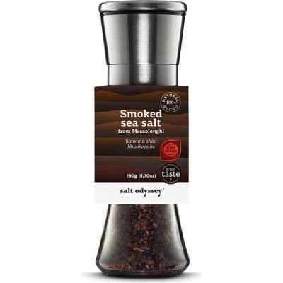 Grécka soľ Salt Odyssey údená hrubá doplňovací nerezový mlynček 190g