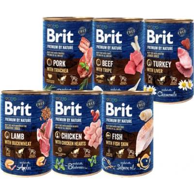 Brit Premium by Nature MIX 6x400г