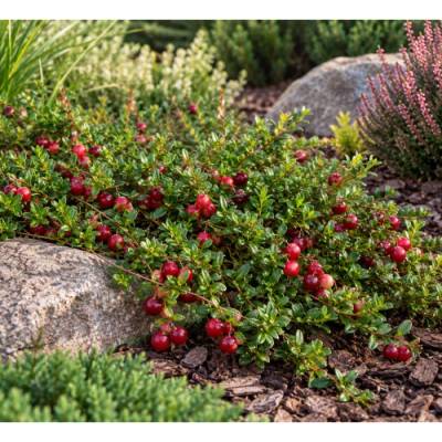 Brusnica veľkoplodá (Vaccinium macrocarpon) ´STEVENS´ - stredne skorá, výška 20-40 cm, ∅ 20-30 cm, kont.C2L