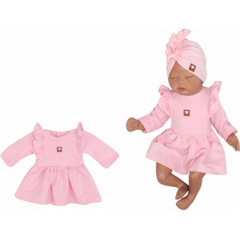 Z&Z Dětské teplákové šatičky tunika Princess růžové