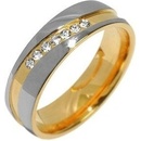 SILVEGO Snubný oceľový prsteň pre mužov Mariage RRC2050-M