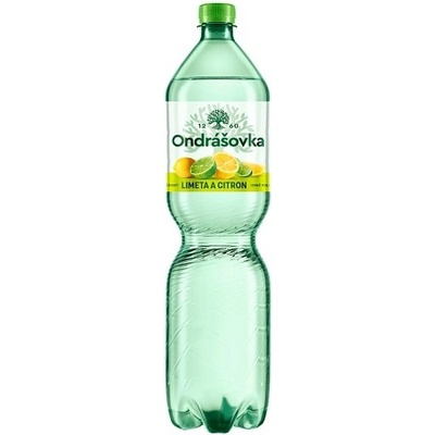 Ondrášovka Jemně perlivá s příchutí limeta a citron 1,5 l