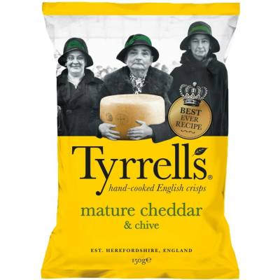 Tyrrells Chips s príchuťou cheddaru 150 g