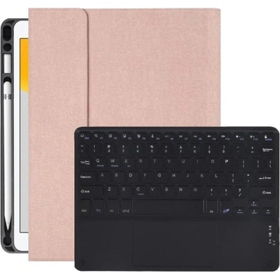 AppleKing puzdro s klávesnicou, touchpadom a priestorom na Apple Pencil pre iPad 10,2" (2019-2021) / Air 3 (2019) / Pro 10,5" - Ružové