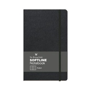 The Writing Fields Бележник с ластик Softline 13х21см Black