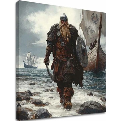 Obraz na plátne Vikingovia - Dobrodružná Dekorácia - 100x100 cm