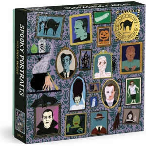 Galison - Puzzle Spooky Portraits metal - 500 piese