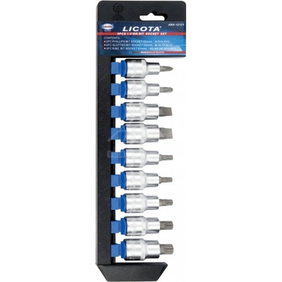 Sada bitov Hlavice s bitmi 1/2", 9 ks LIABS12121 | Licota
