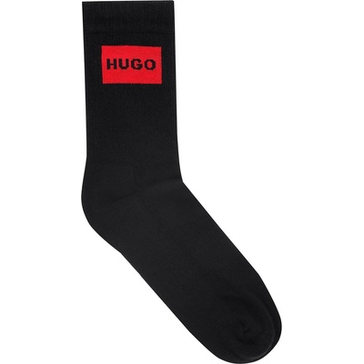 Hugo Чорапи Hugo 2 Pack Logo Label Crew Socks - Black 001