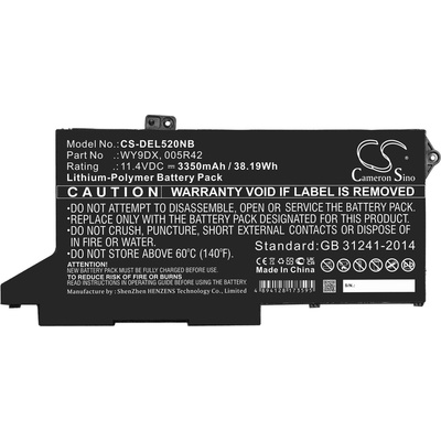 Cameron Sino DELL Latitude 5420, Latitude 5520 005R42, WY9DX, LiPo, 11.4V, 3350mAh, CAMERON SINO (CS-DEL520NB)