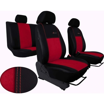 Autopotah Automega Volkswagen TOURAN II 2010-2015 Exclusive kůže a alcantara červené – Zboží Mobilmania