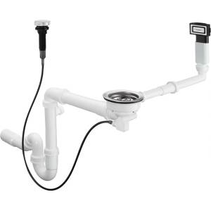 Hansgrohe D16 11 автоматичен сифон за гранитна мивка с едно легло (43937000) Мивка за вграждане
