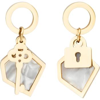 HARAHU Обеци ke-21235 - Златна / Сива kp21235 (ke-21235)