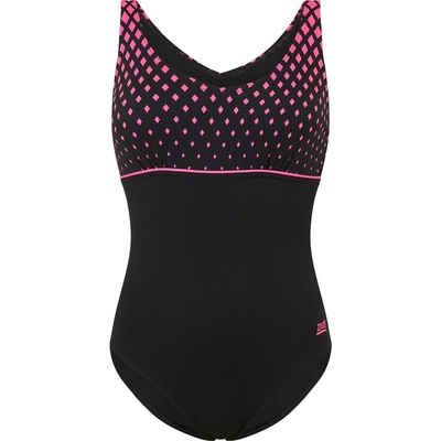 Zoggs Diamond V Neck Clipback Womens - Black