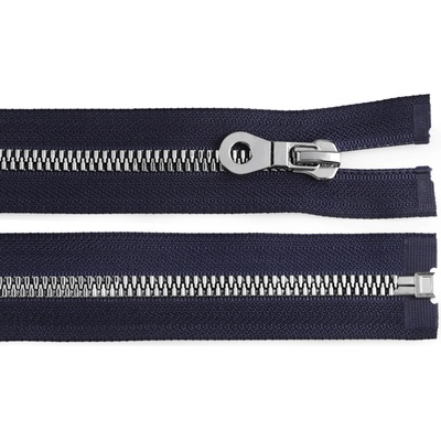 Kostěný zip, imitace kovu No 8 délka 60 cm bundový Varianta: 330 modrá tmavá, Balení: 1 ks