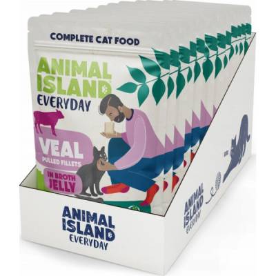 ANIMAL ISLAND Everyday Jelly Veal Box 12 x 85 g
