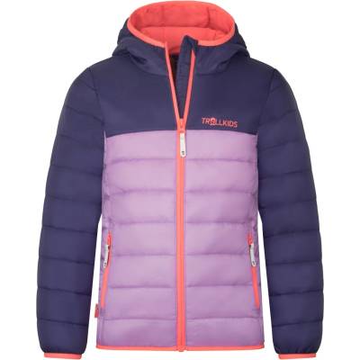 TROLLKIDS Детско синтетично яке Trollkids Girl's Eikefjord Jacket Synthetic jacket - Light Violet / Deep Violet / Coral Pink - размер 164 (EU) (703-3288-1419)