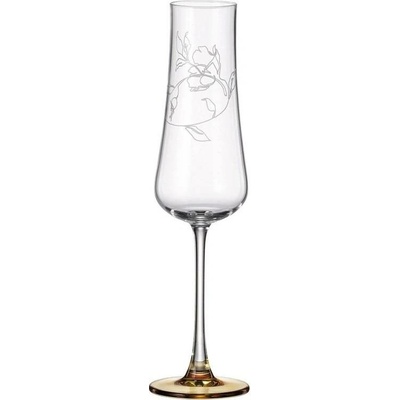 CRYSTALITE BOHEMIA BOHEMIA IDUNA AMBER SKLENICE NA ŠAMPANSKÉ 6 x 250 ml