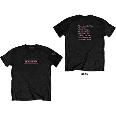 Blackpink tričko the Album Tracklist Black