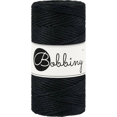 Bobbiny Macrame Cord 3 mm 100 m Black Špagát