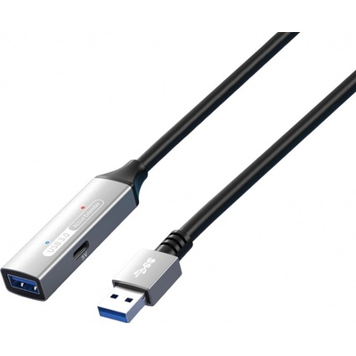 PremiumCord ku3rep10al USB 3.2. repeater a prodlužovací, Male-Female, 5Gbp, 10m, stříbrný