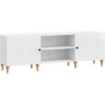 vidaXL ТВ шкаф 150 x 31 x 50 см Бял гланц Инженерна дървесина (894229)