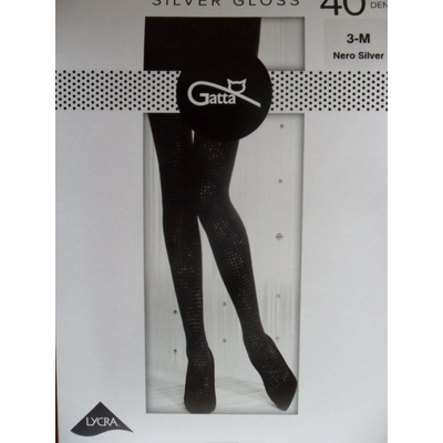 Gatta Silver gloss 02 40 DEN černá-silver
