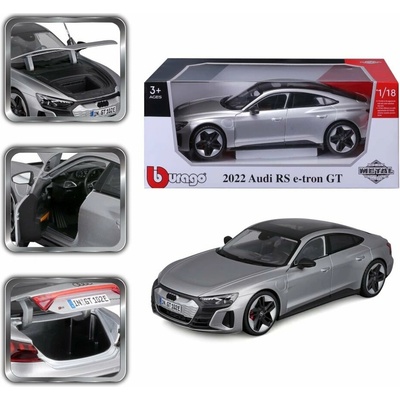 Bburago Autá HOBBY 2022 Audi RS e-tron GT strieborná 1:18