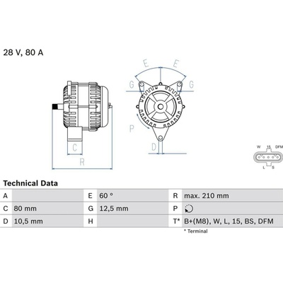Generátor BOSCH 0 986 048 100