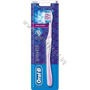 Oral-B Четка за зъби Oral-B 3D White Brilliance - Medium, p/n OB-0100210 - Избелваща четка за зъби (OB-0100210)