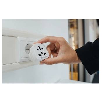 Verbatim WTEU-02 49549 World-to-Europe, адаптер за пътуване, бял (49549)