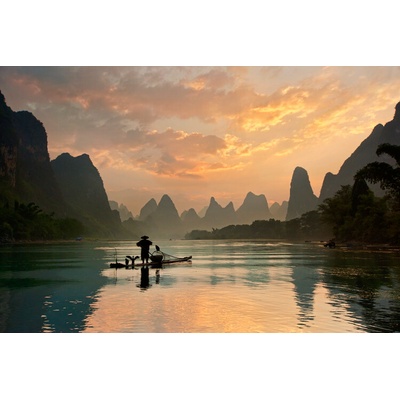 Plagát, Obraz - Golden Li River, Yan Zhang, 40 × 26.7 cm