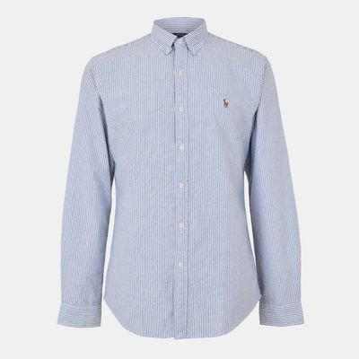 Ralph Lauren Men's Slim Fit Striped Oxford Shirt - Slate/White