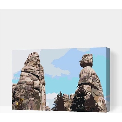 Gario Malování podle čísel Adršpašské skály Starostová a Starosta Rozměry 60 x 40 cm Rámování S vnitřním rámem