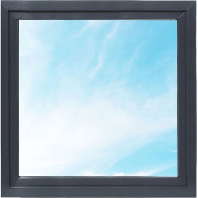 Solid Elements Premium Plastové okno OS 1, L, 120 × 120 cm, trojsklo, 6 komôr, ľavé, antracit, biele, W2GDBCZTK1.0016