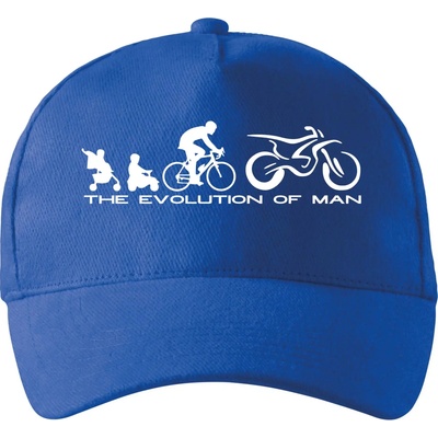 Evolution of man Enduro so zahnutým šiltom a látkovou sponou Kráľovská modrá