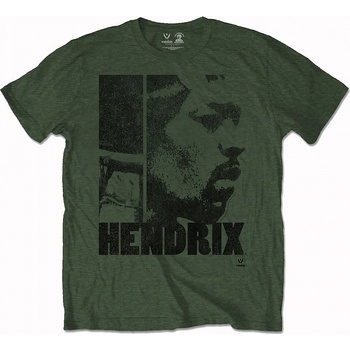 Jimi Hendrix tričko Let Me Live khaki Green