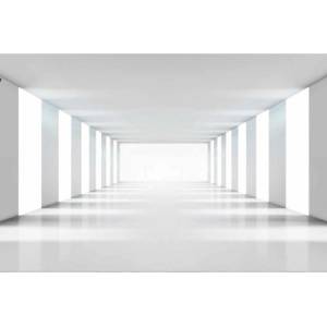 DIMEX ART Флизелинов фототапет 3d бял коридор 375 x 250 см