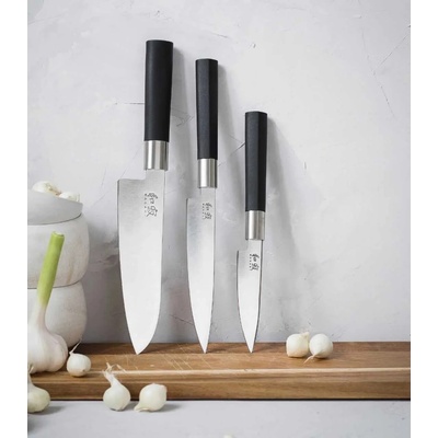Kai Wasabi Black Sada 3 nožov: nôž šéfkuchára 20 cm + univerzálny nôž 15 cm + malý nôž 10 cm
