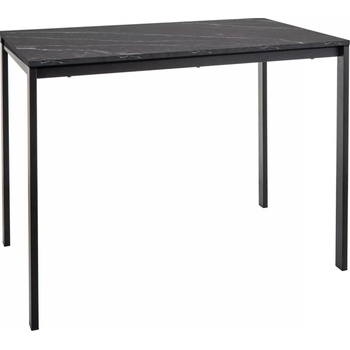 Textilomanie Čierny jedálenský stôl RAMOD 100 x 60 cm mramorový dekor