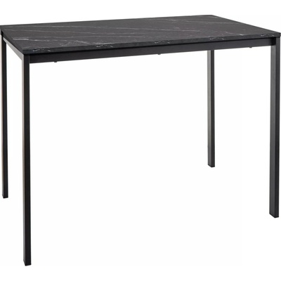 Textilomanie Čierny jedálenský stôl RAMOD 100 x 60 cm mramorový dekor
