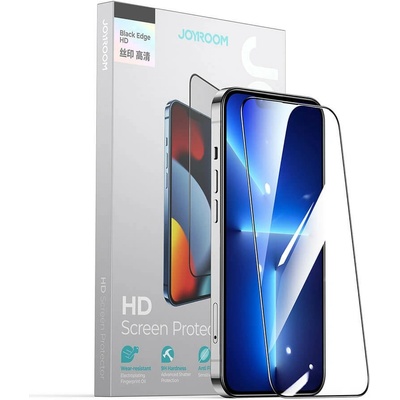 JOYROOM Протектор от закалено стъкло /Tempered Glass/ за Apple iPhone 14 Plus, Joyroom Knight 2.5D TG JR-H03, черен/прозрачен (JR-H03)