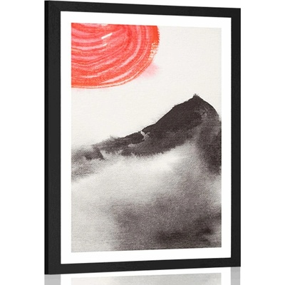 Plakát s paspartou japonská malba - 40x60 no frame