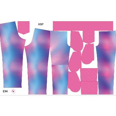 Takoy Panel se střihem rozšířené softshellové kalhoty pastelový gradient 134 - Jarní softshell