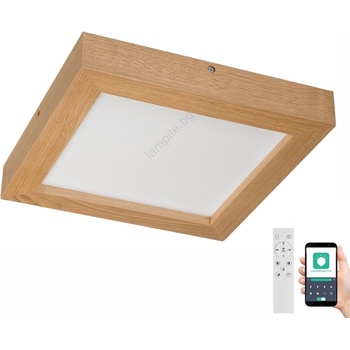 Brilagi Brilagi-LED Димируема лампа WOODY FRAME LED/24W/230V дъб 30x30 cm IP44 + д. у (BG0859)