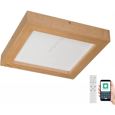 Brilagi Brilagi-LED Димируема лампа WOODY FRAME LED/24W/230V дъб 30x30 cm IP44 + д. у (BG0859)