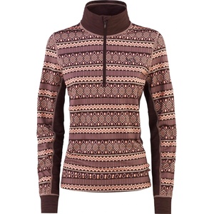 Kari Traa Дамско синтетично термобельо Kari Traa Women's Lune Halfzip Synthetic base layer - Rsyrup (114-3743-0112)