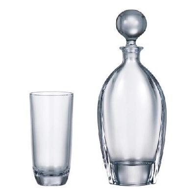 Crystalite Bohemia Skleněná láhev a sklenic ORBIT 6+1 660 ml