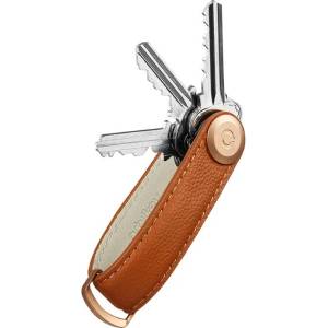 Orbitkey Pebbled Leather Key Organiser Amber