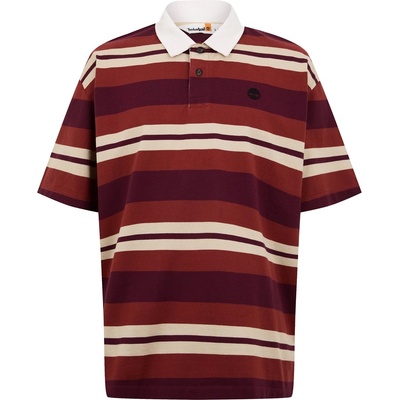 Timberland Блуза с яка Timberland Men's Striped Rugby Short Sleeve Polo Shirt - Burnt Henna Yd